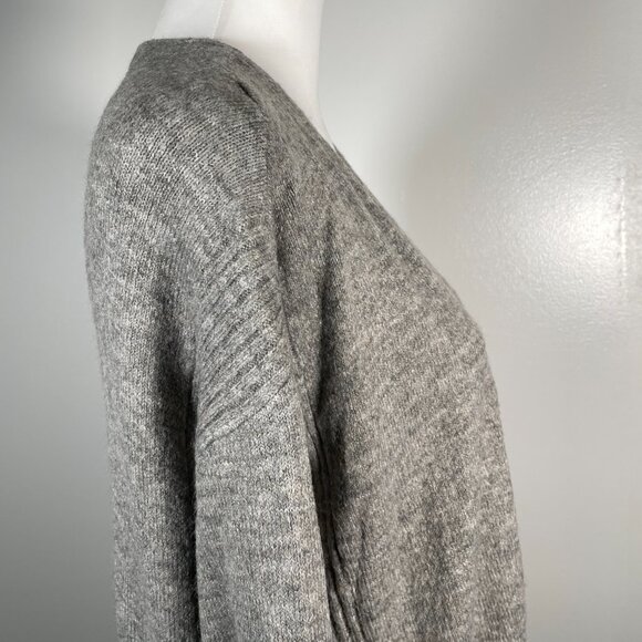Dorothy Perkins Gray Tan V Neck Open Front Long Sleeve Cardigan Sweater S - Picture 11 of 14